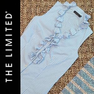 The Limited Sleeveless Button Ruffle Collar